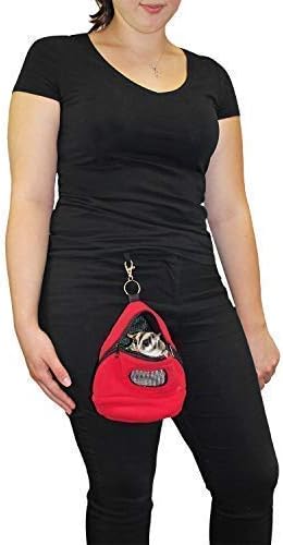 Kucci Carry Pouch - Fleece Travel Bonding Carrier Bag - for Sugar Gliders, Squirrels, Marmosets, Hamsters, Rodents, Rats, Reptiles & Other Small Pets (X-Large)