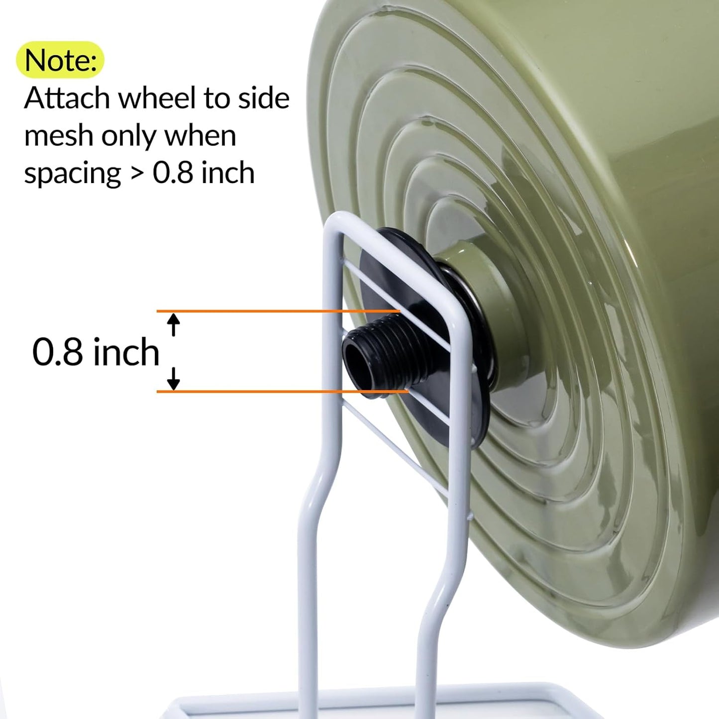 9.5" Silent Hamster Wheel, Non-Slip Track, Exercise, Release Stress, Relieve Anxiety, Adjustable Height Stand, for Syrian Dwarf Hamster, Gerbil, Mice, Other Small Medium Sized Pets, Green