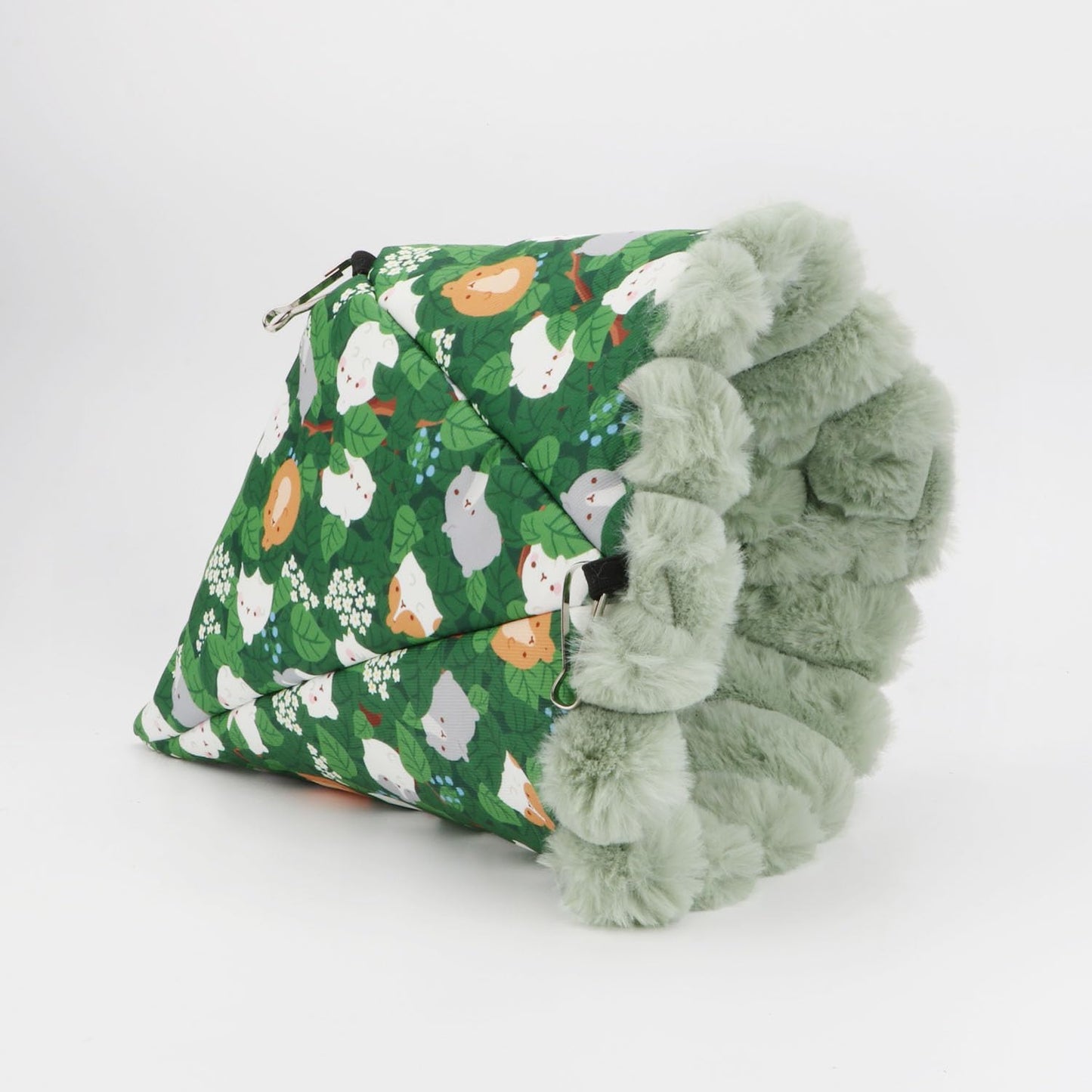 Wontee Bird Nest House Winter Warm Hanging Hammock Bird Bed Snuggle Hut for Parakeets Budgies Caique Conures Cockatiels (Large, Green)