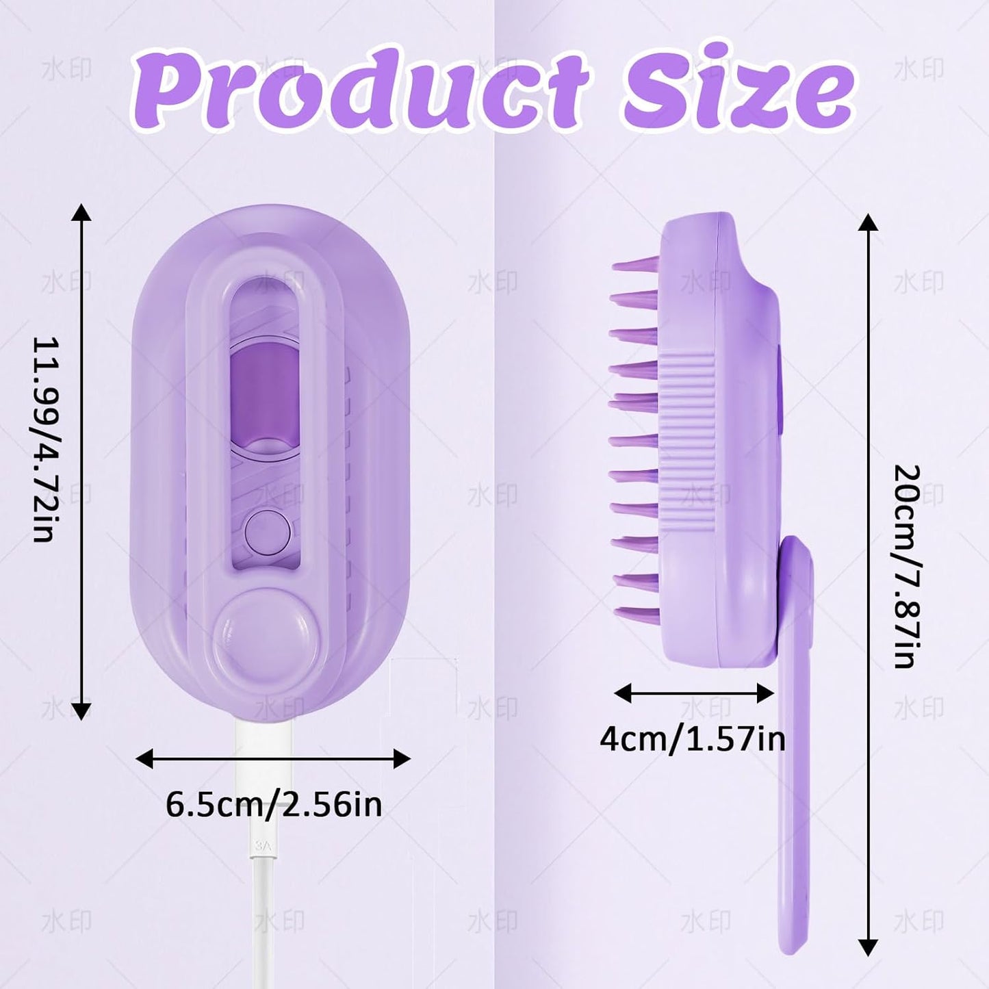 4 in 1 Cat & Dog Steam Brush for Long/Short Hair Shedding - Rechargeable Pet Grooming Brush with Anti-Static Steam Spray, Foldable Handle & Dual Massage Modes for Home Pet Spa Cleaning
