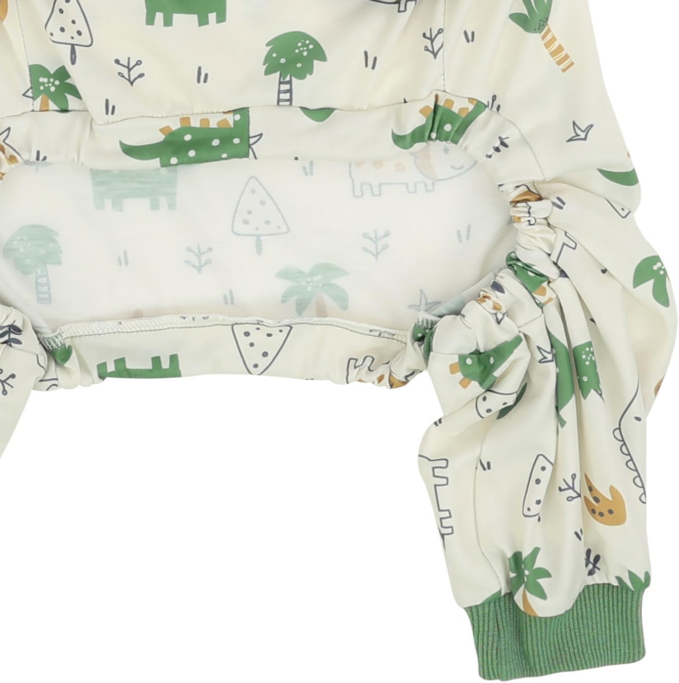 HDE Dog Pajamas One Piece Jammies Jumpsuit Pet Clothes Outfit Stretchy Lightweight Comfy Shirt Pjs for M-3XL Dogs Forest Dinos - XL