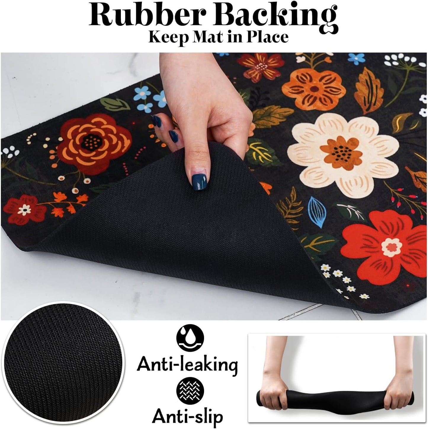 Dog Food Mats for Floors, Absorbent Quick Dry Pet Cat Food Mat, Dog Bowl Mats for Food and Water Dispenser Mat, Eco-Friendly Dog Accessories Pet Supplies 12"x20"