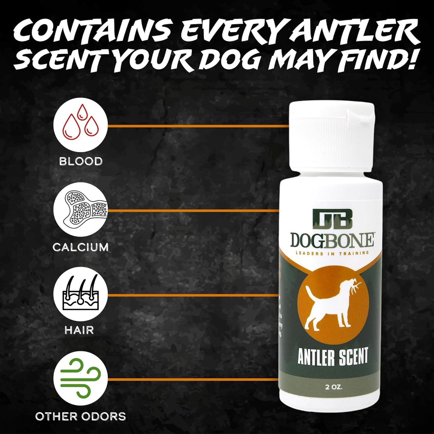 DogBone Shed Hunting Dog Training Kit – Train Your Puppy to Find Deer Antlers - Includes 2 oz Scent for Nosework & Flexible Floating Dummy for Retrieving - Perfect for Whitetail Hunters