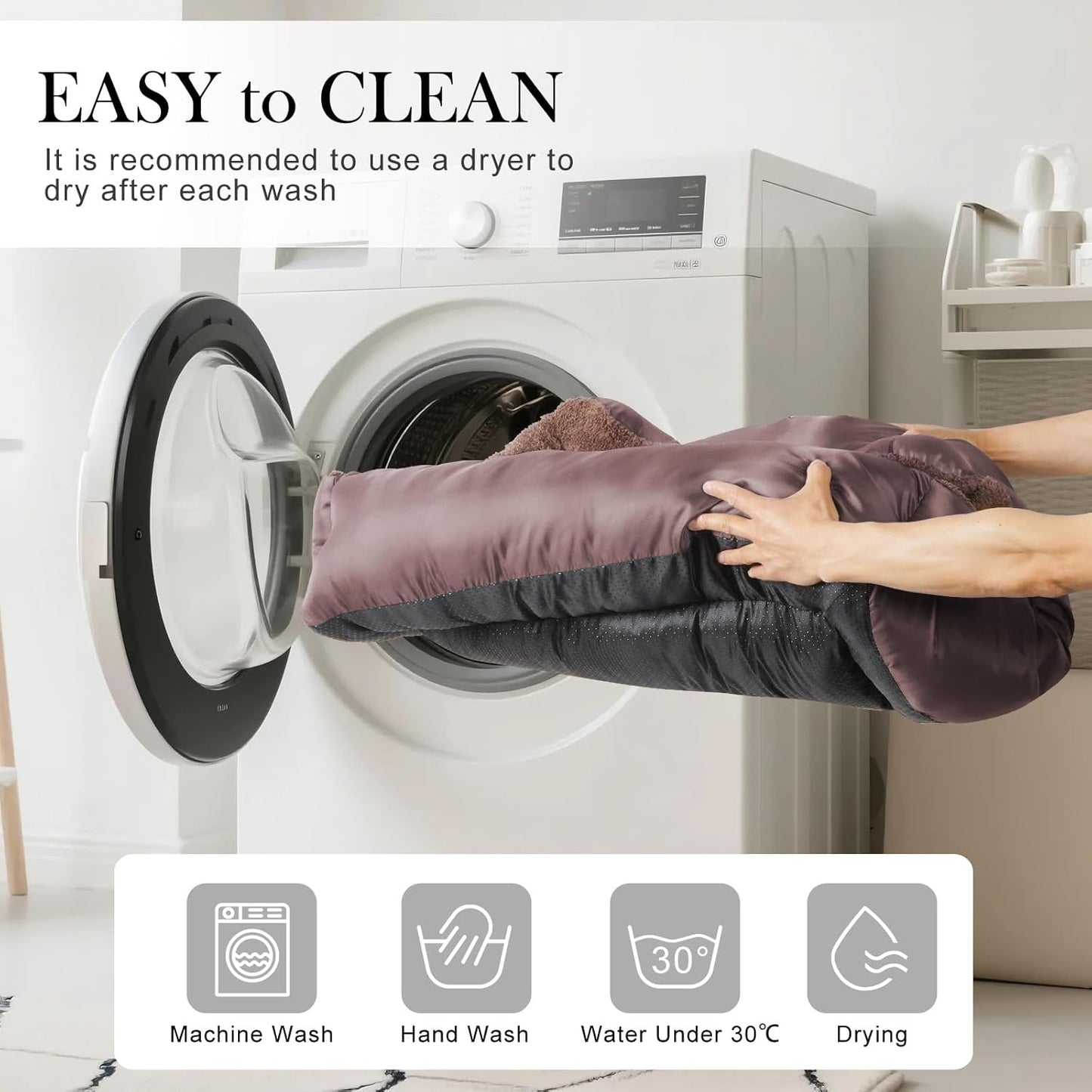 Dog Bed for Medium Dogs, Durable Comfortable Pet Bed Up to 30/50/90/100 lbs, Self-Warming and Washable