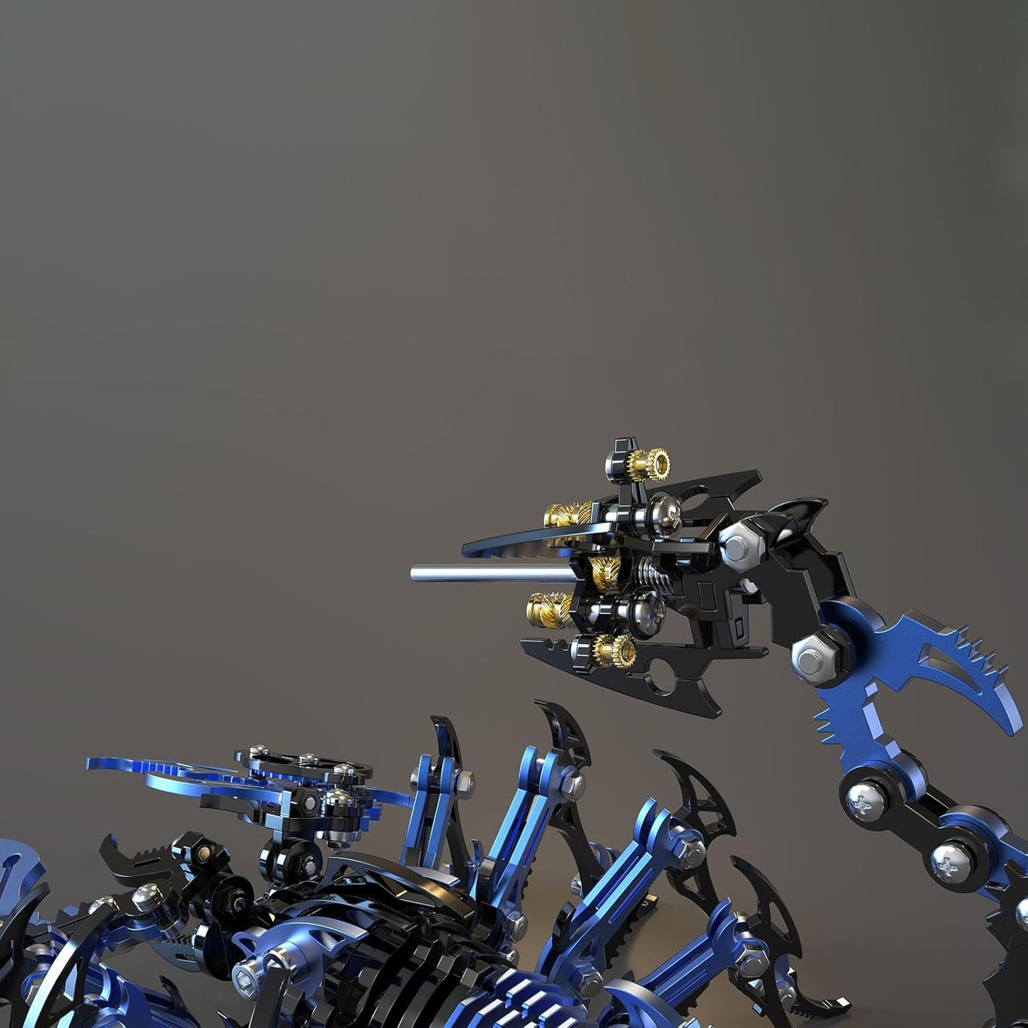Scorpion 3D Metal Puzzles Kits for Adults Teens โ 454 Pcs โ Mechanical Assembly Models โ 4 Hours to Build โ Ideal for Gifts and Decorations (Blue and Black)