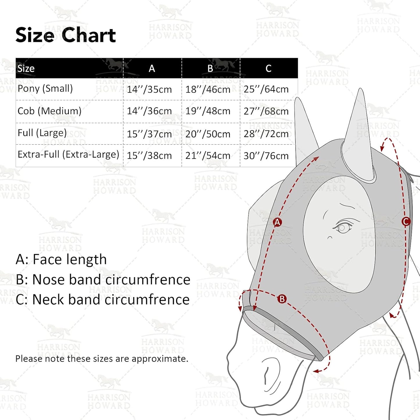 Harrison Howard Super Comfort Stretchy Fly Mask Large Eye Space with UV Protection Soft on Skin with Breathability Orange Paisley Full Size