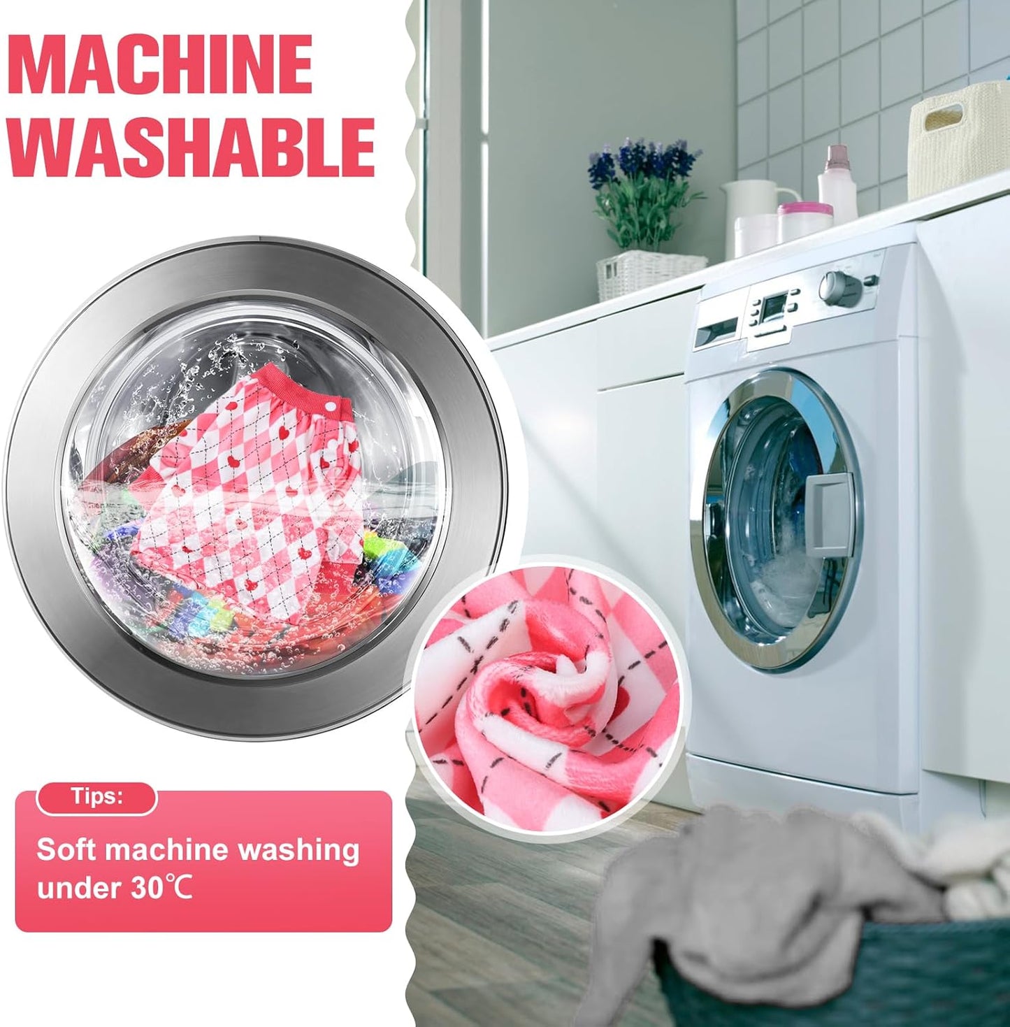 BEAUTYZOO Dog Pajamas Small Sized Dog, Summer Doggie Pajamas for Boy Girl, Soft Strechy Cotton Puppy Pjs Jammies Onesies for Men Women, Pet Jumpsuit Body Suit Cat Apparel Clothes, Pink Heart XS