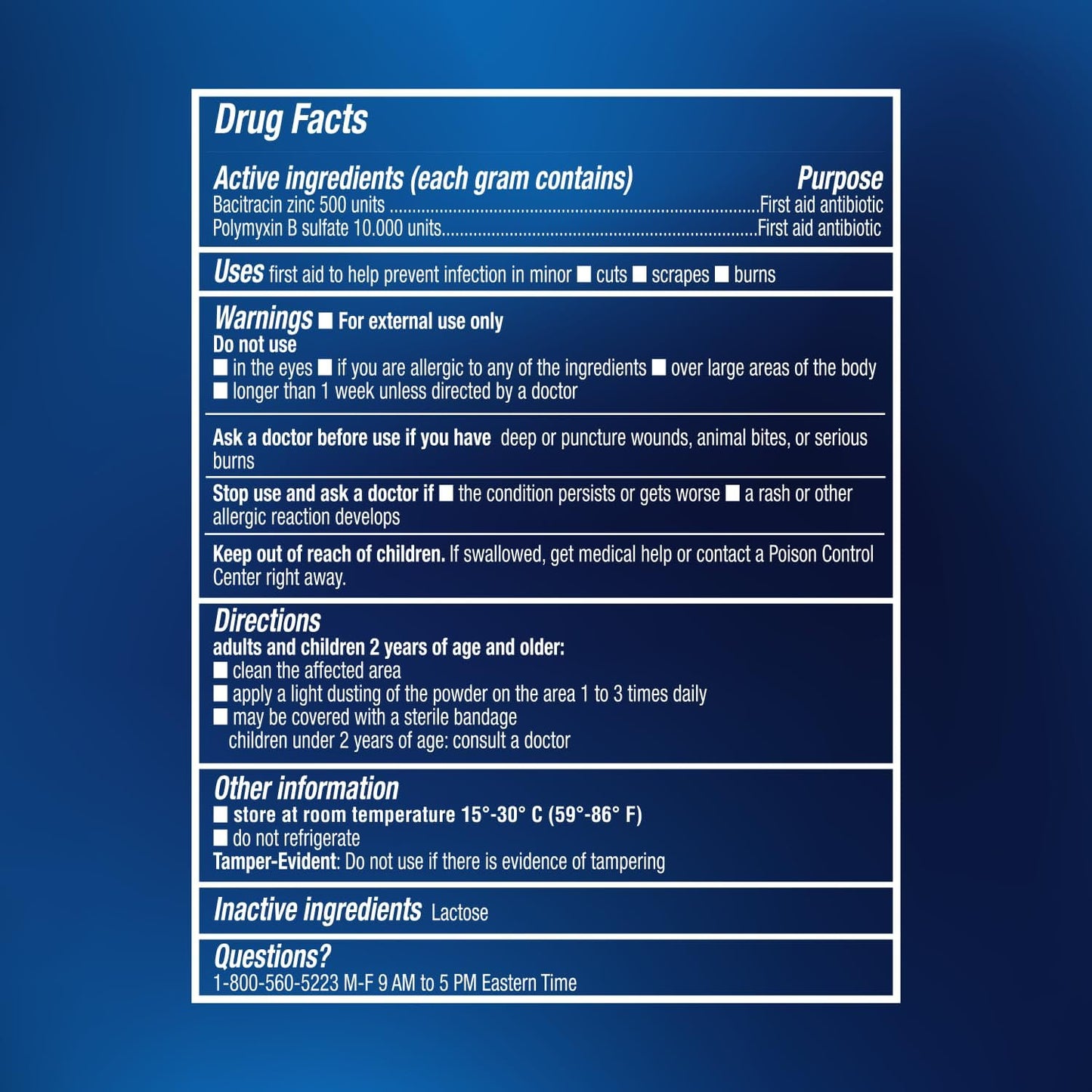 Polvos de Sulpha First Aid Antibiotic Powder 7.5 mg