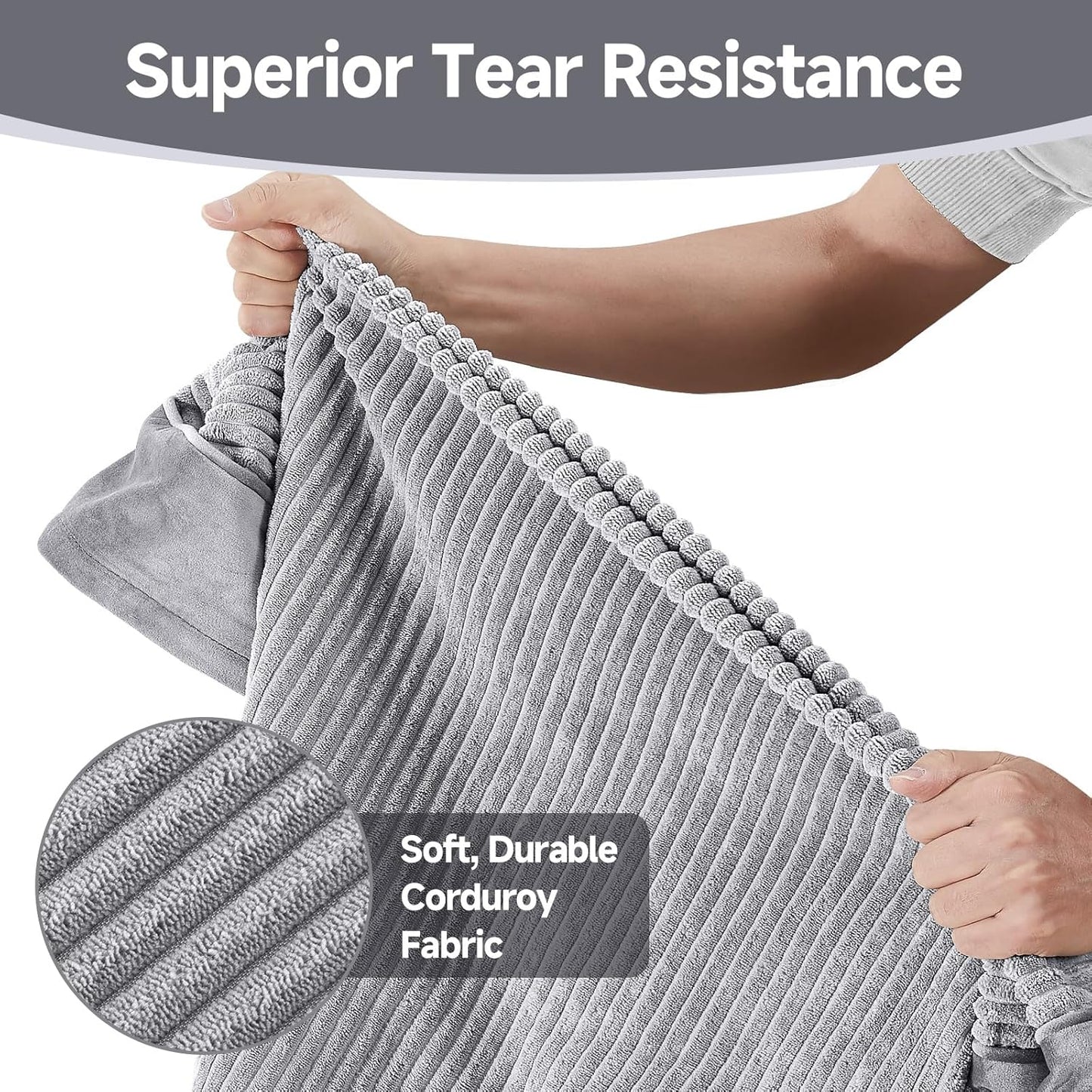 OhGeni Orthopedic Waterproof & Machine Washable Dog Bed for Medium Large Pets, Cat Mat with 25D Egg Crate Foam, Non-Slip Bottom & Removable Cover, Invisible Zipper, 36 Inches(Gray)