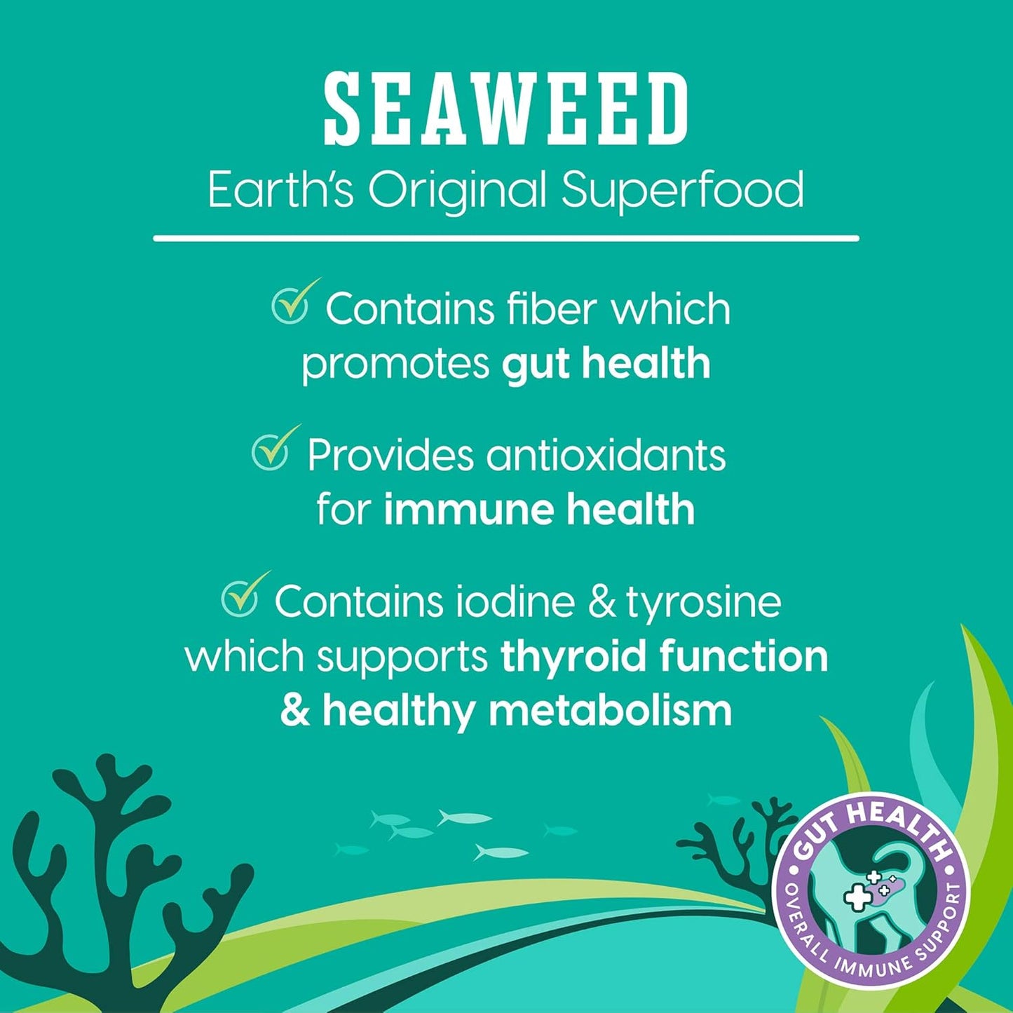 SeaMeal Squeeze Tuna Lickable Cat Treats with Seaweed for Skin & Coat - Wet Cat Treats with Digestive & Immune Health Support - Natural, Holistic, Grain Free (48 Squeezes)