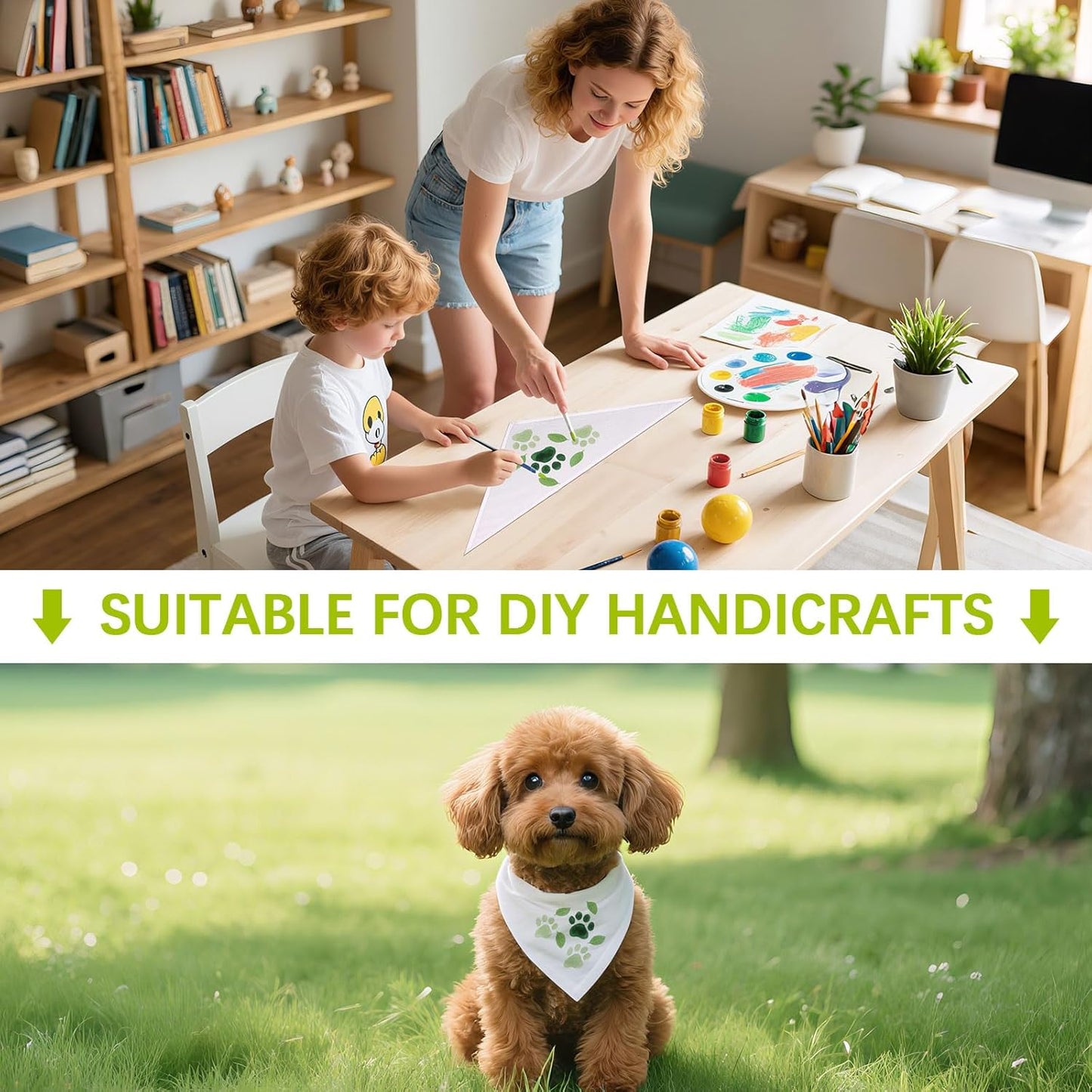 30 PCS Sublimation Blank Dog Bandana,DIY Custom Holiday Dog Scarf, Sublimation pet Triangle bib Handkerchief Accessories Tags Blanks Bulk