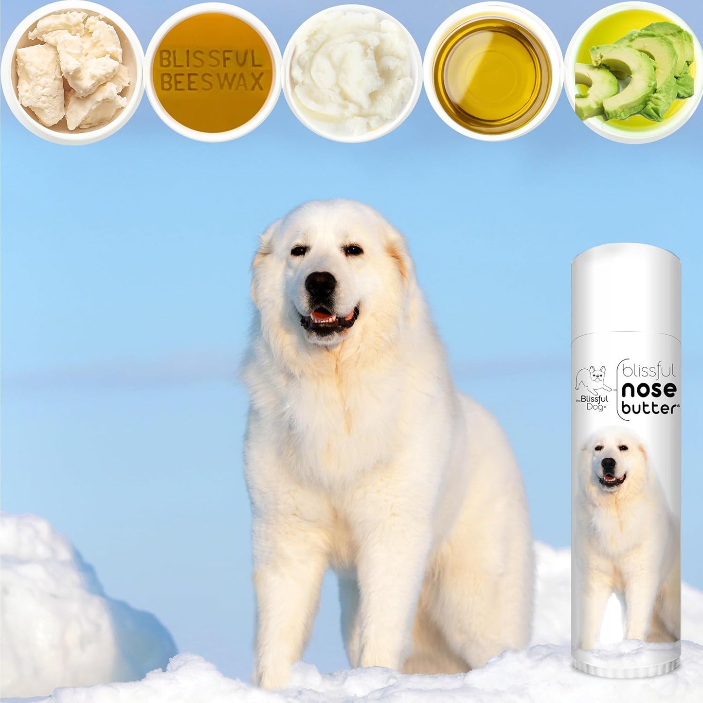 The Blissful Dog Great Pyrenees Unscented Nose Butter - Dog Nose Butter, 0.50 Ounce