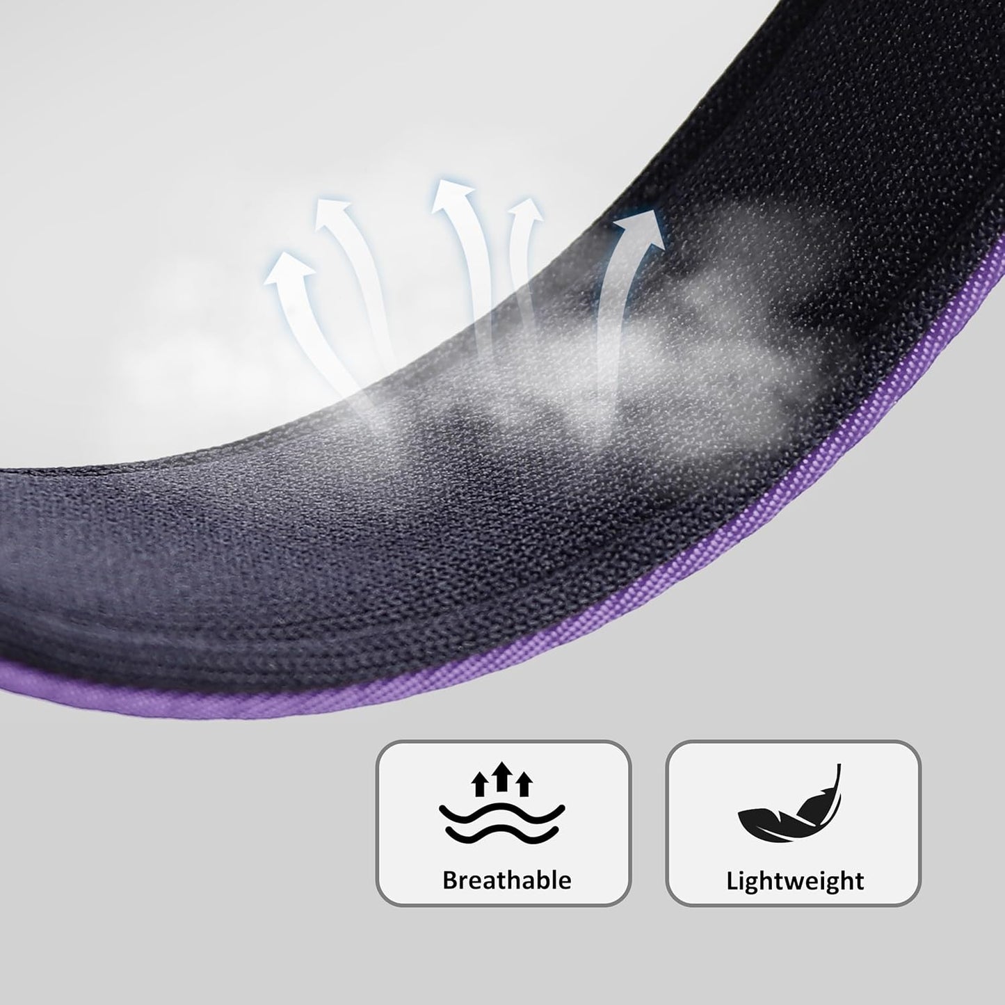 Didog Soft Padded Dog Collars for Medium Dogs, Colorful and Durable Dog Collar with Quick Release Buckle, Light and Breathable for Daily Walking, Purple, M