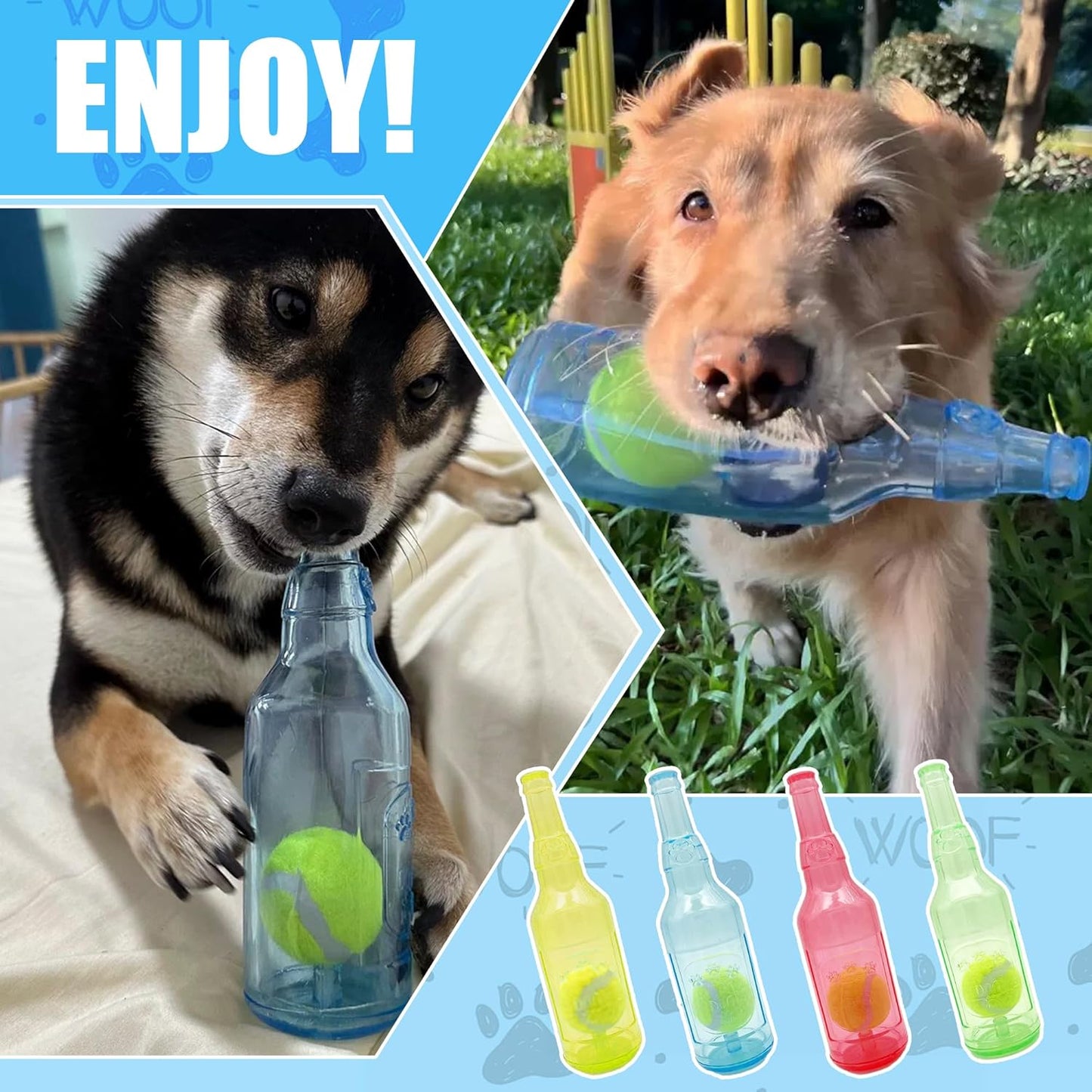 Dog Squeaky Floating Toy for Small Medium Large Dogs Training Fetch Indestructible Dog Chew Toys Indoor Pool Beach Outdoor Pet Supplies Yellow S