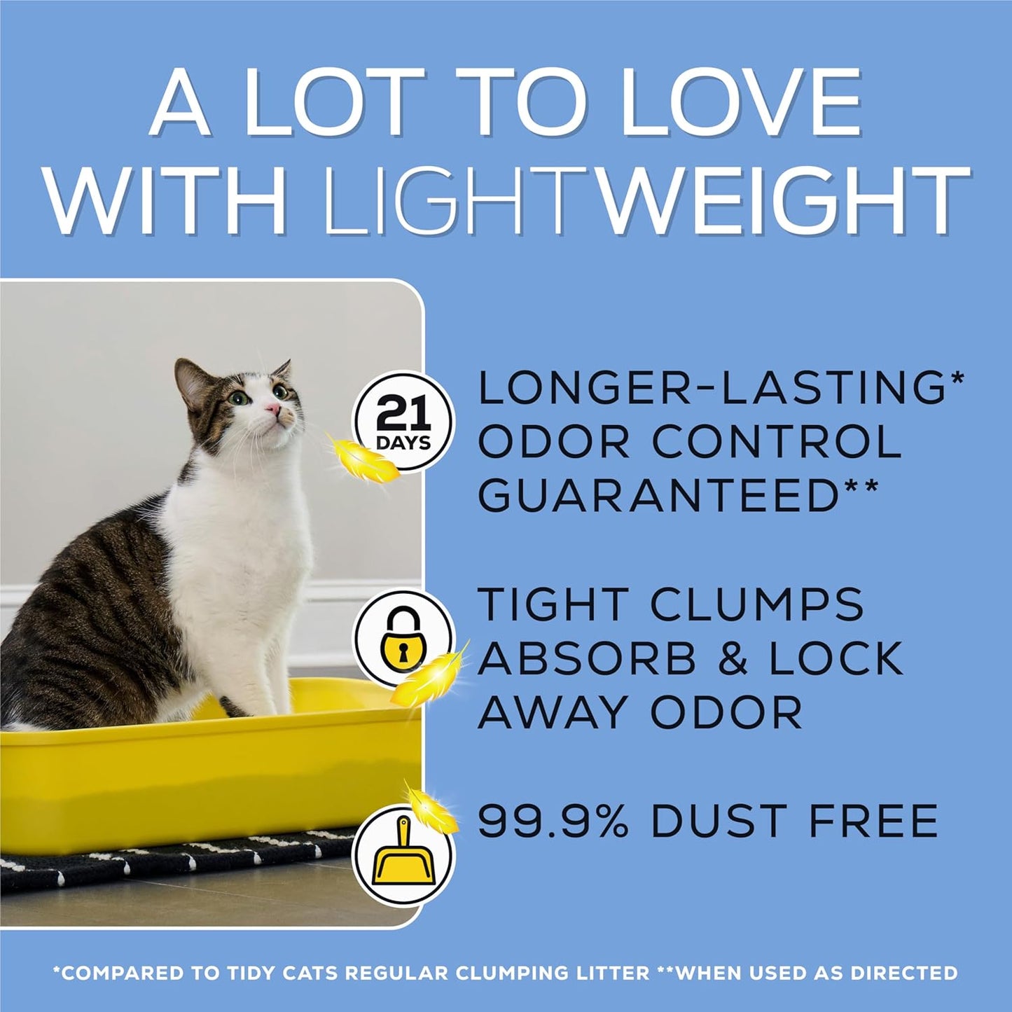Purina Tidy Cats Lightweight Free and Clean Unscented, Multi-Cat, Clumping, 99.9 Percent Dust Free Cat Litter - 12 lb. Box