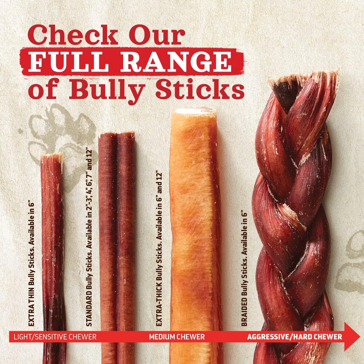 Natural Farm Odor-Free Bully Sticks (4”, 16oz) All-Natural Long-Lasting Chews, 100% Beef Pizzle, Grass-Fed, Grain-Free, Hormone-Free, Protein for Muscle Development & Energy, Perfect for Small Dogs