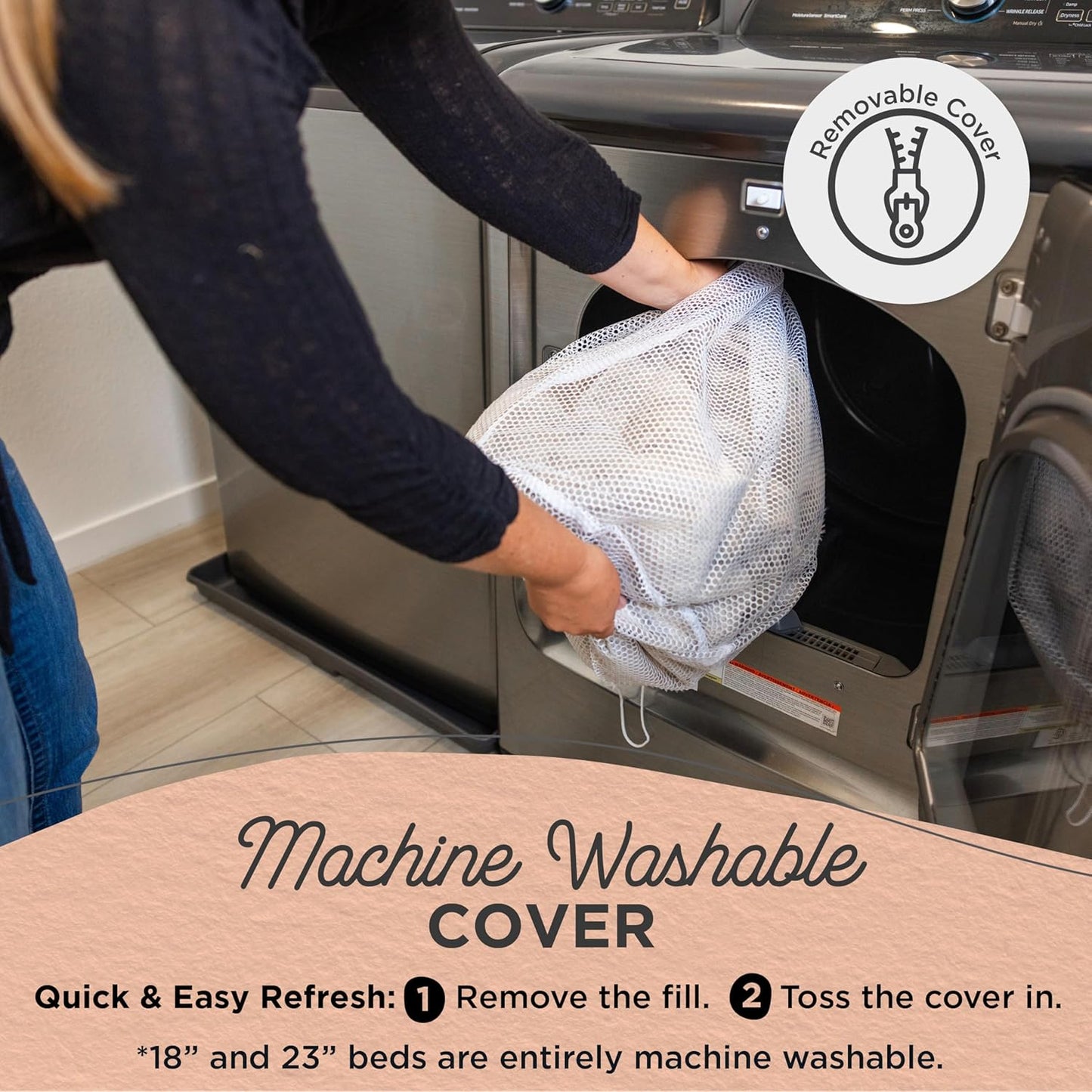 Best Friends by Sheri Original Calming Donut Dog and Cat Bed, Shag Faux Fur, Taupe, (36in x 36in) - Anxiety Relief for Pets Up to 100 lbs