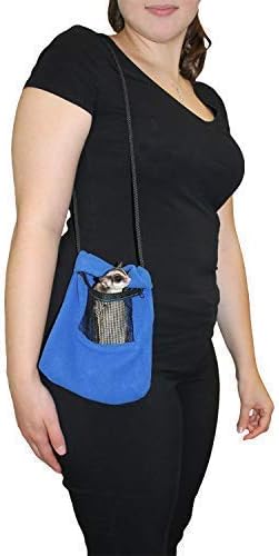 Exotic Nutrition Economy Carry Bonding Pouch (Black) - for Sugar Gliders, Squirrels, Marmosets, Hamsters, Rodents, Rats, Reptiles, & Other Small Pets