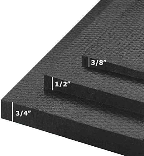 American Floor Mats - Heavy Duty Horse Stall Tiles - Thick, Durable Rubber Flooring - Solid Black, 6' x 12' Set (18 Tiles Total, 0.75" Thick) with Grip-and-Groove Pattern for Enhanced Safety
