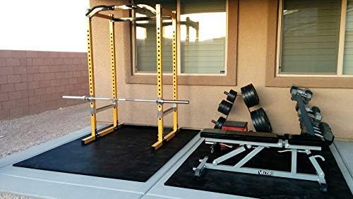 American Floor Mats - Heavy Duty Stall Tiles - Stable/Horse Tiles - Thick, Durable Rubber Flooring Solid Black 1 Border Tile 1/2" Thick