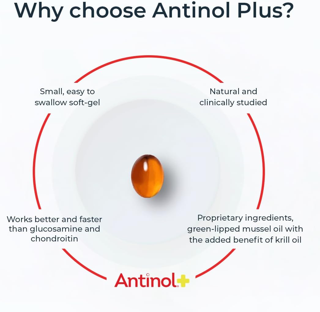 Plus, Mobility, Hip, and Joint Supplement for Dogs, Green-Lipped Mussels and Krill Oil - Dog Joint Supplement, Better and Faster Than Glucosamine and Chondroitin, 120 Soft Gels