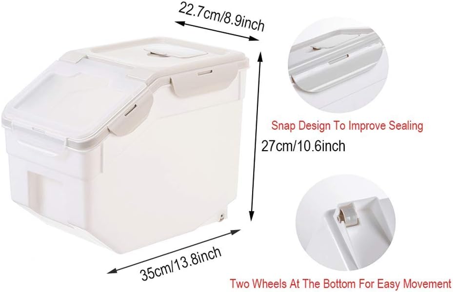 WINIAER Airtight Food Storage Containers, Large Capacity Pet Food Storage Container, Kitchen Pantry Storage Bin for Rice, Cereal, Flour, Snacks