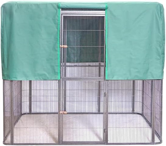 SENY Waterproof Night Cover for Large Walk-in Bird Aviary Cage. (Green Cover Only)