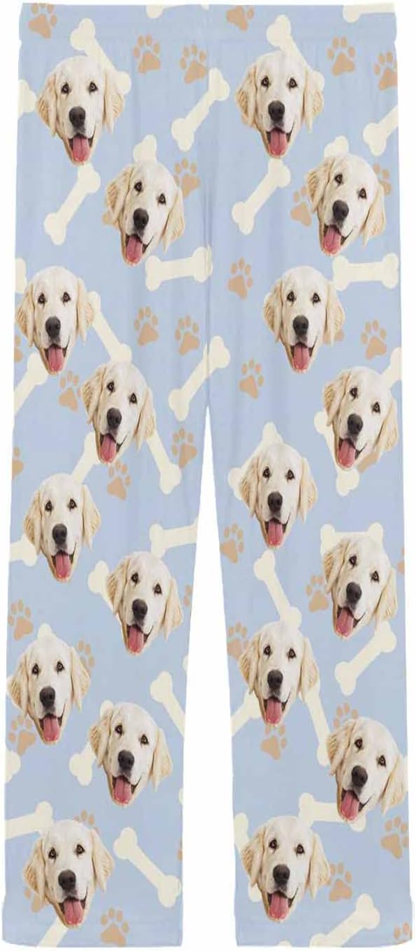 MyPupSocks Customized Face Pajamas Pants Photo Pajama Bottoms for Men S-XXL