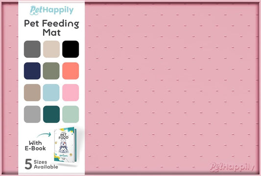 Dog Food Mat - Raised Edges Dogs Mat for Food and Water Prevent Spill, Waterproof Cat Food Mats Protect Floors, Easy Clean Dog Bowl Mats for Food and Water, Silicone Pet Food Tray