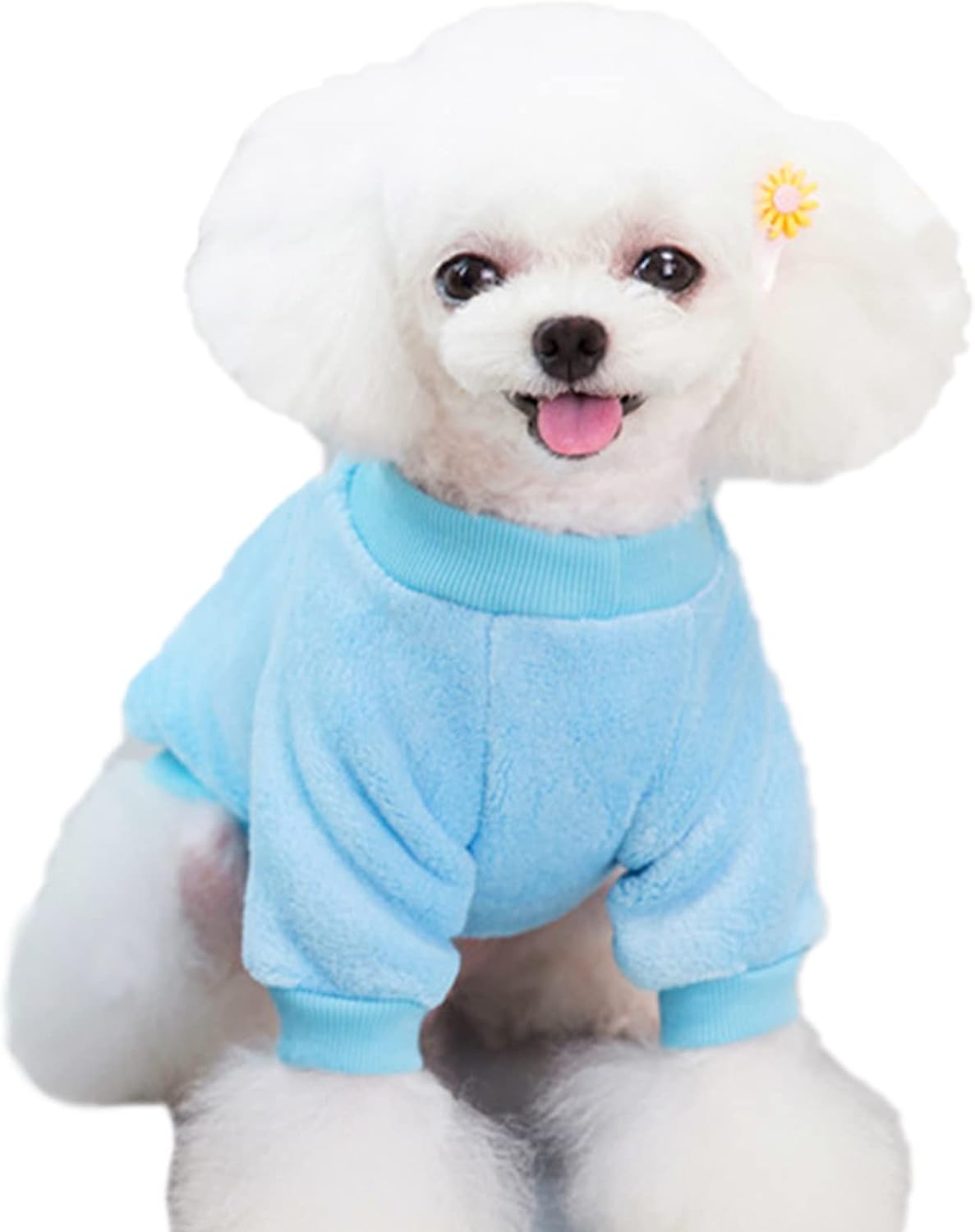 Jecikelon Pet Dog Clothes Dog Sweater Soft Thickening Warm Pup Dogs Shirt Winter Puppy Sweater for Dogs (Z01-Blue, Medium)