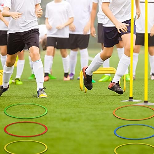 Libima Obstacle Course Ring Set Exercise Hoop Large Hoop Plastic Toys Playground Toys for Gymnastics Practice Party Games Educational Activities Holiday Decor, 5 Colors(12 Pcs,24 Inch)