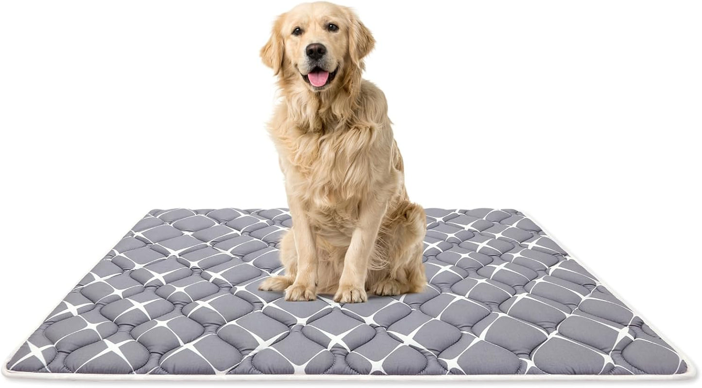 Bubble bear Dog Crate Mat - Ultra Soft, Washable & Anti-Slip Kennel Pad for Small/Medium/Large Dogs, Dark-Hued to Hide Stains (42"x28")