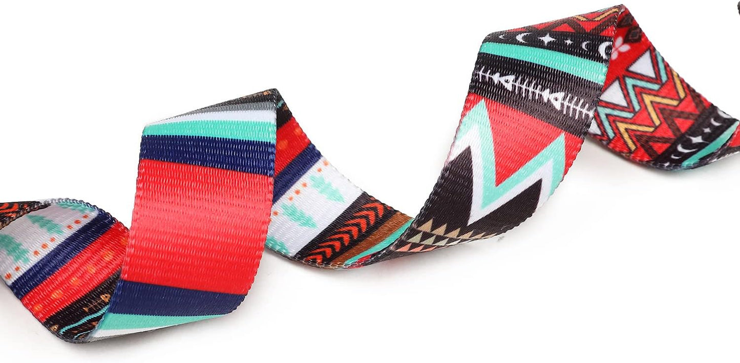 Mercano Adjustable Dog Collar - Special Design Patterns, Soft Nylon Comfortable Sturdy Pet Collar for Small Medium Large Dogs (XS, Tribal Red)