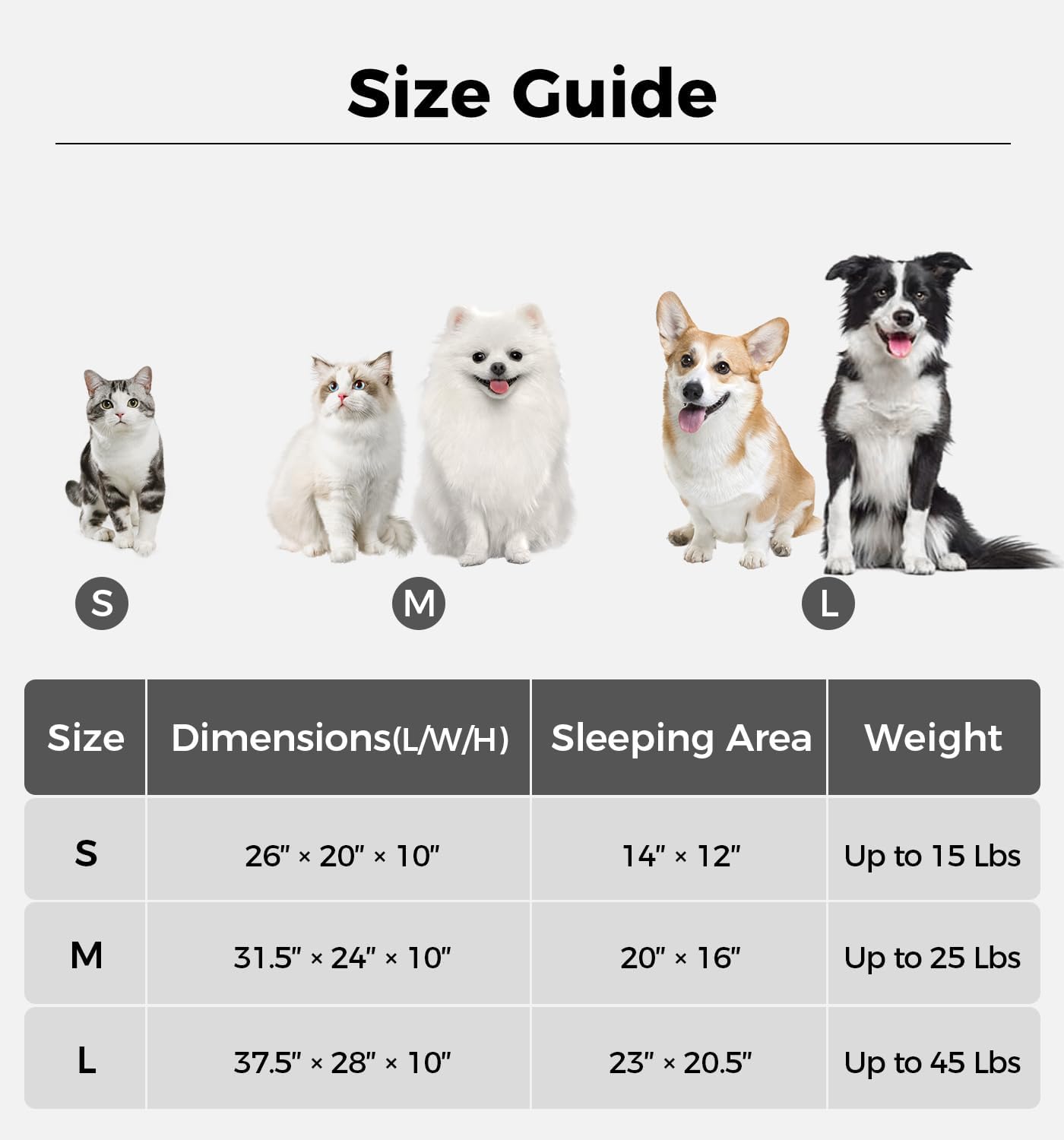 Made4Pets Dog Couch Bed, Soft Faux Fur Checkered Pet Sofa, Comfortable Fluffy Dog Sofa with Supportive Foam, Removable Washable Cover with Non-Slip Base, White, Large