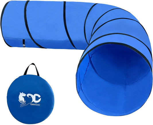Dog Agility Tunnel, Dog Agility Equipment, Dog Agility Training with Carry Bag (Blue)