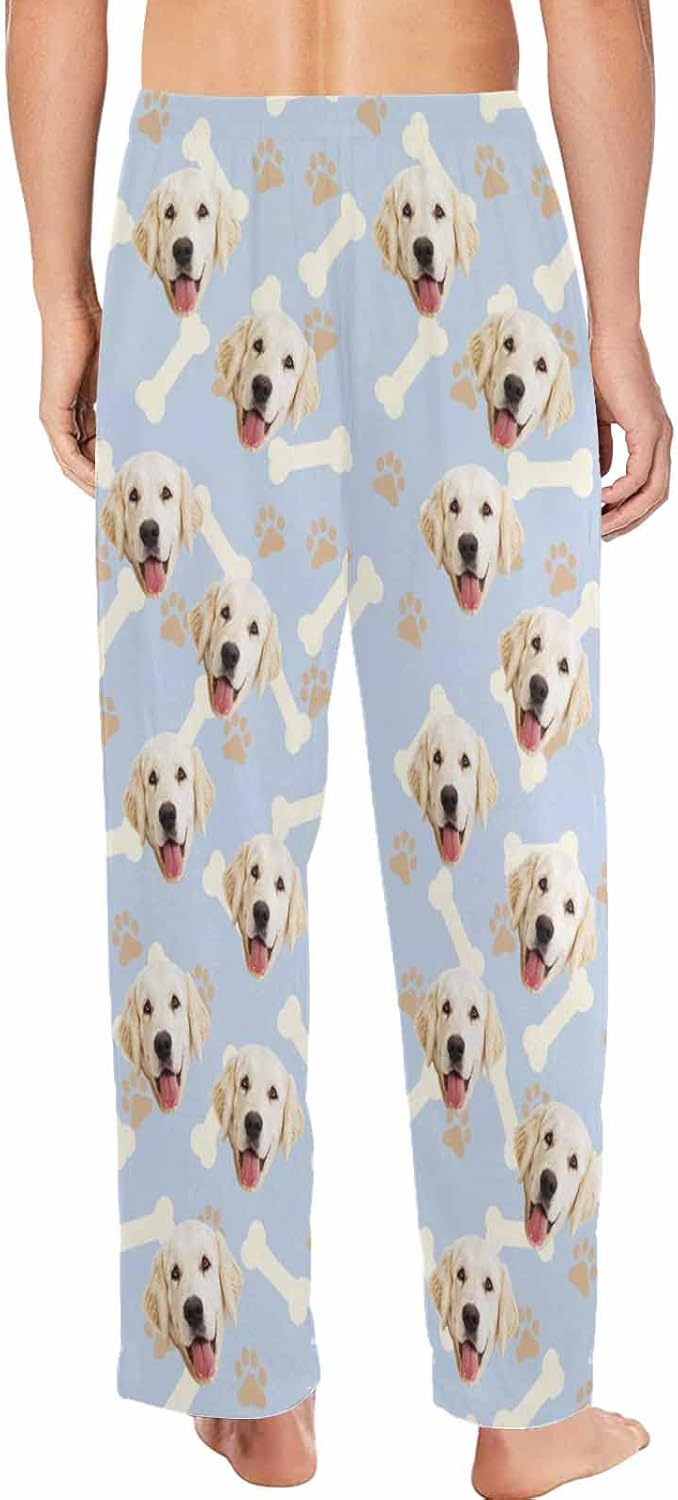 MyPupSocks Customized Face Pajamas Pants Photo Pajama Bottoms for Men S-XXL