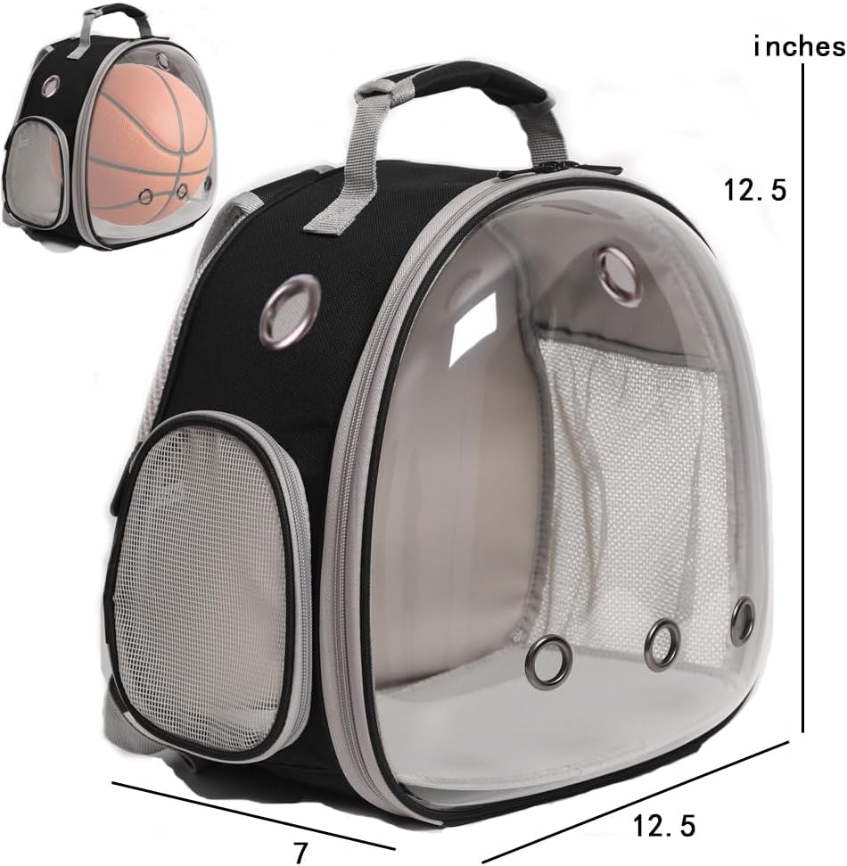 Guinea Pig Carrier Backpack,Lizard Backpack Carrier,Space Capsule Clear Bubble Window Astronaut Reptile Carrier Backpack for Bearded Dragon,Sugar Glider,Bunny (Pink, Backpack)