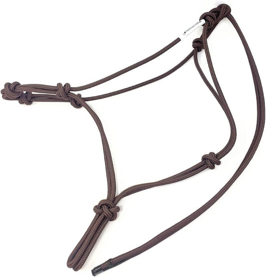 Horse Rope Training Halter - 4 Knot 1/4" Stiff Halter Cord - Used by Famous Trainers Multiple Sizes Multiple Colors