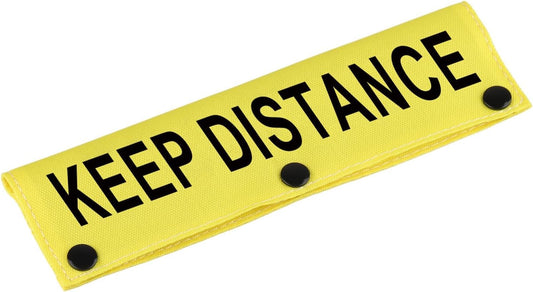Funny Dog Leash Sleeve Keep Distance Dog Leash Wrap Sleeve Pet Birthday Gift (Keep Distance YE Sleeve)