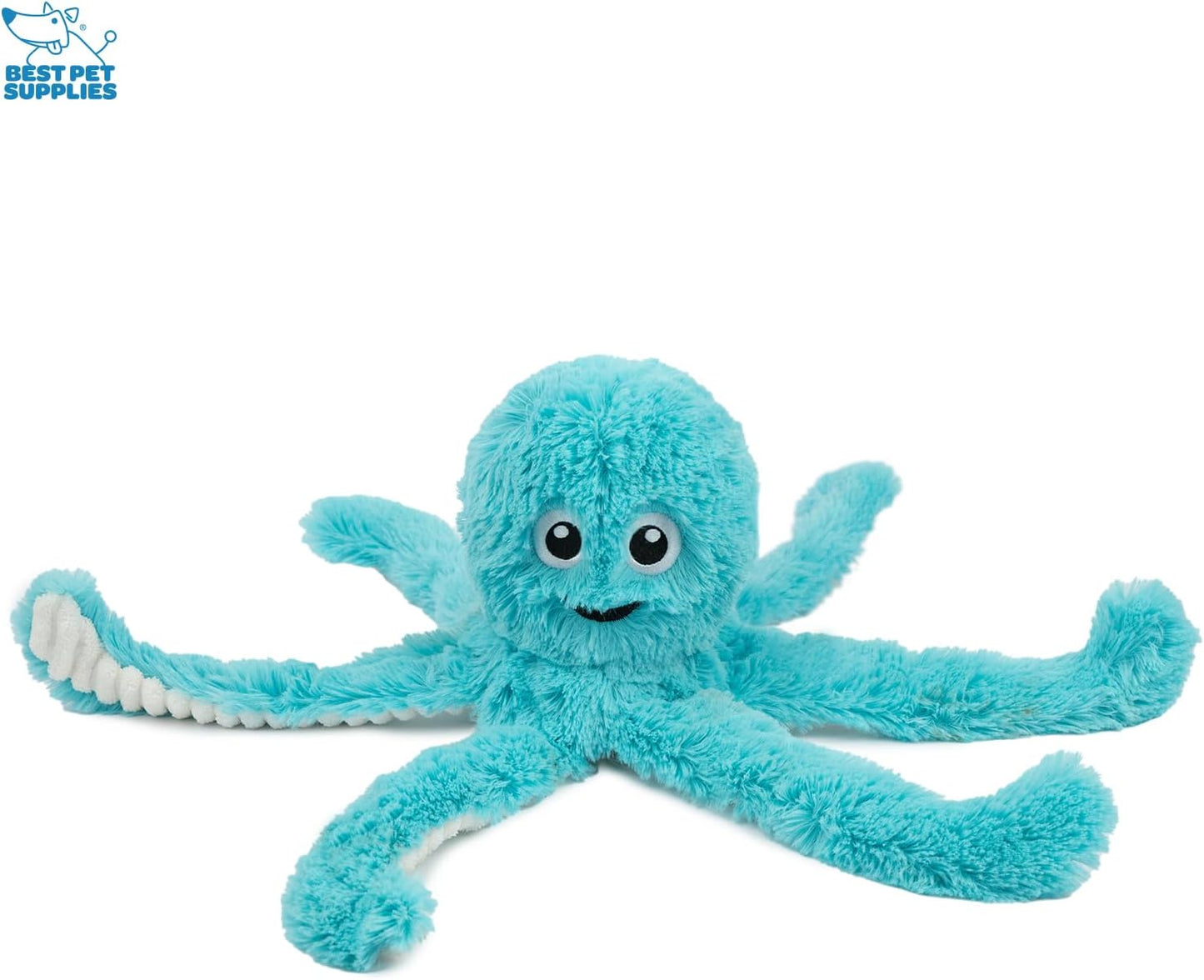 Best Pet Supplies Interactive Squeaky Dog Chew Toy, Ideal Dog Toys for Chewers, Small, Medium & Large Dogs, and Fetch Lovers - Octomutant (Fuchsia, Purple, Turquoise), Large