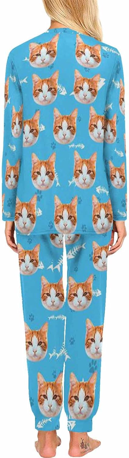 MyPupSocks Custom Face Pajamas Sets for Women, Personalized Photo Sleepwear XS-XXL