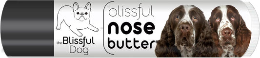 The Blissful Dog Springer Spaniel Nose Butter for Dry, Cracked Skin, Lick-Safe Dog Nose Balm with Moisturizing Shea Butter, Almond, Olive, and Essential Oils, Pet Supplies, Uncented, 0.15 oz.