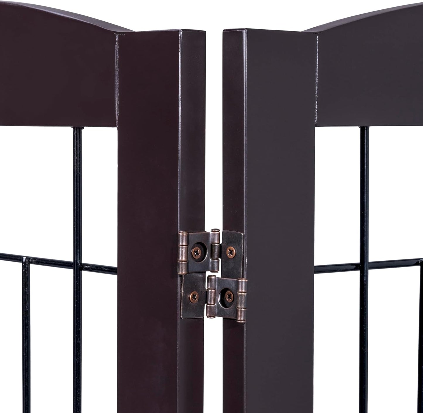 Spirich Freestanding Wire Pet Gate for Dogs, 30 inches Tall Dog Gate for The Houes, Doorway, Stairs, Pet Puppy Safety Fence, 3 Panels