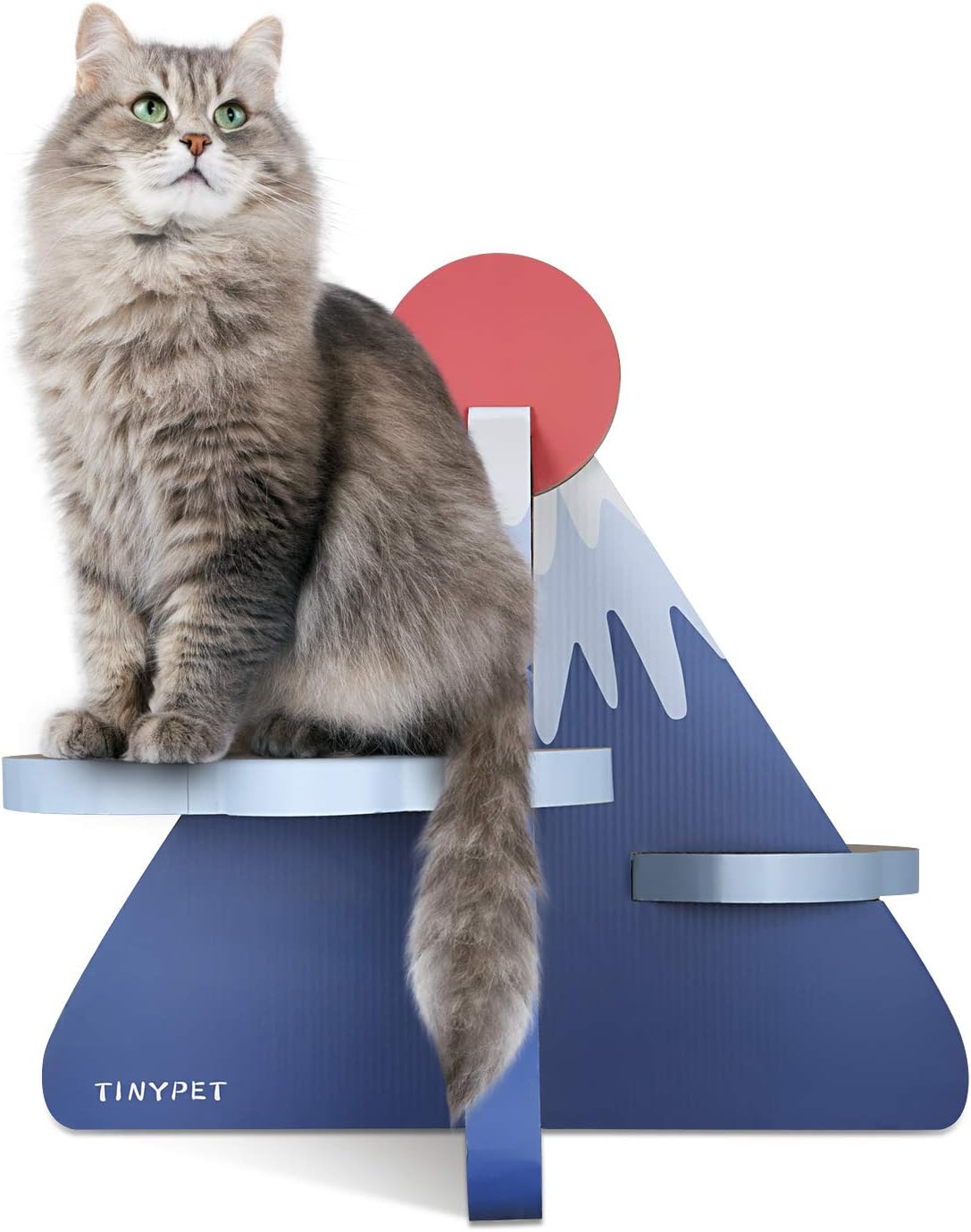 Cat Scratcher Post Board, Mount Fuji Shape Cat Scratching Lounge Bed, Durable Pad Prevents Furniture Damage