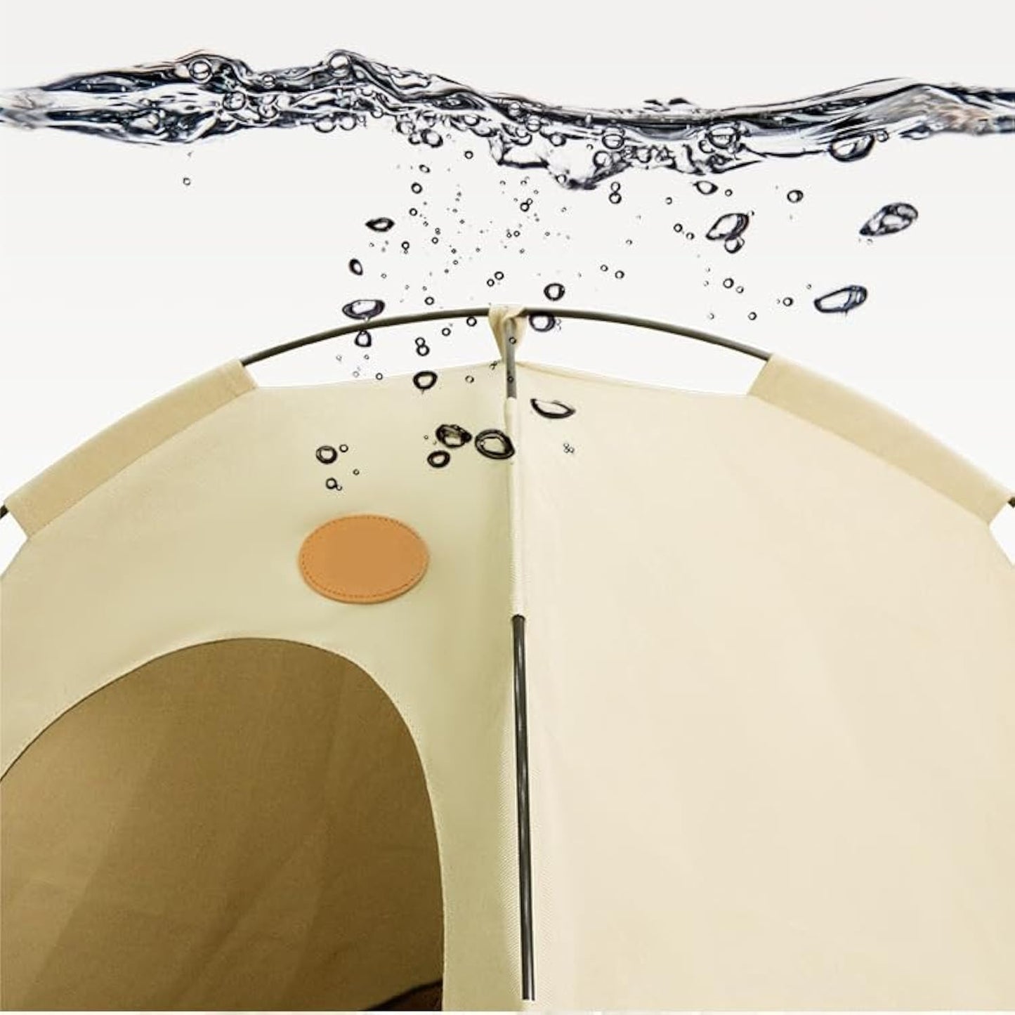 BreezyDen Pop-Up Pet Tent – Portable Indoor/Outdoor Cat Tent, Waterproof Pet Hideaway for Cats & Small Dogs with Mesh Window, Anti-Slip Base & Washable Design (White, S (4 catties Kitten))