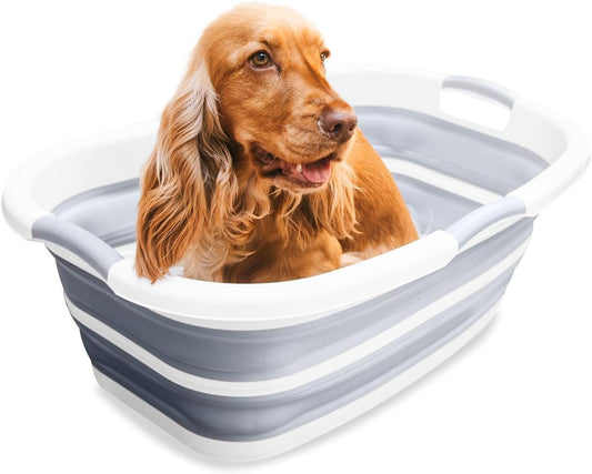Smoochie Collapsible Pet Bathtub & Washing Station – Portable, Space-Saving Tub for Dogs & Cats, Indoor & Outdoor Grooming