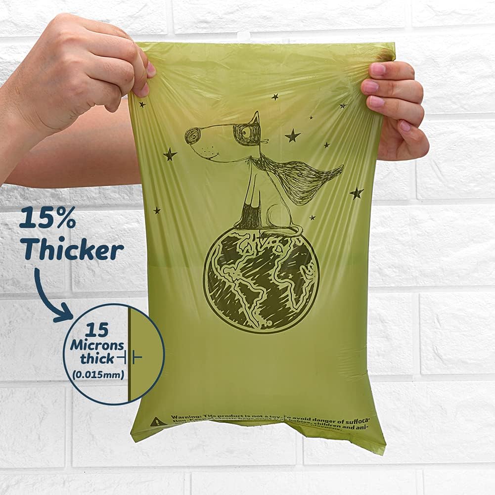 Ley's Dog Poop Bags 135 Count, Biodegradable Poop bags Extra Thick Strong, Eco-Friendly Dog Waste Bag, Doggie Bag Refill Rolls with Dispenser