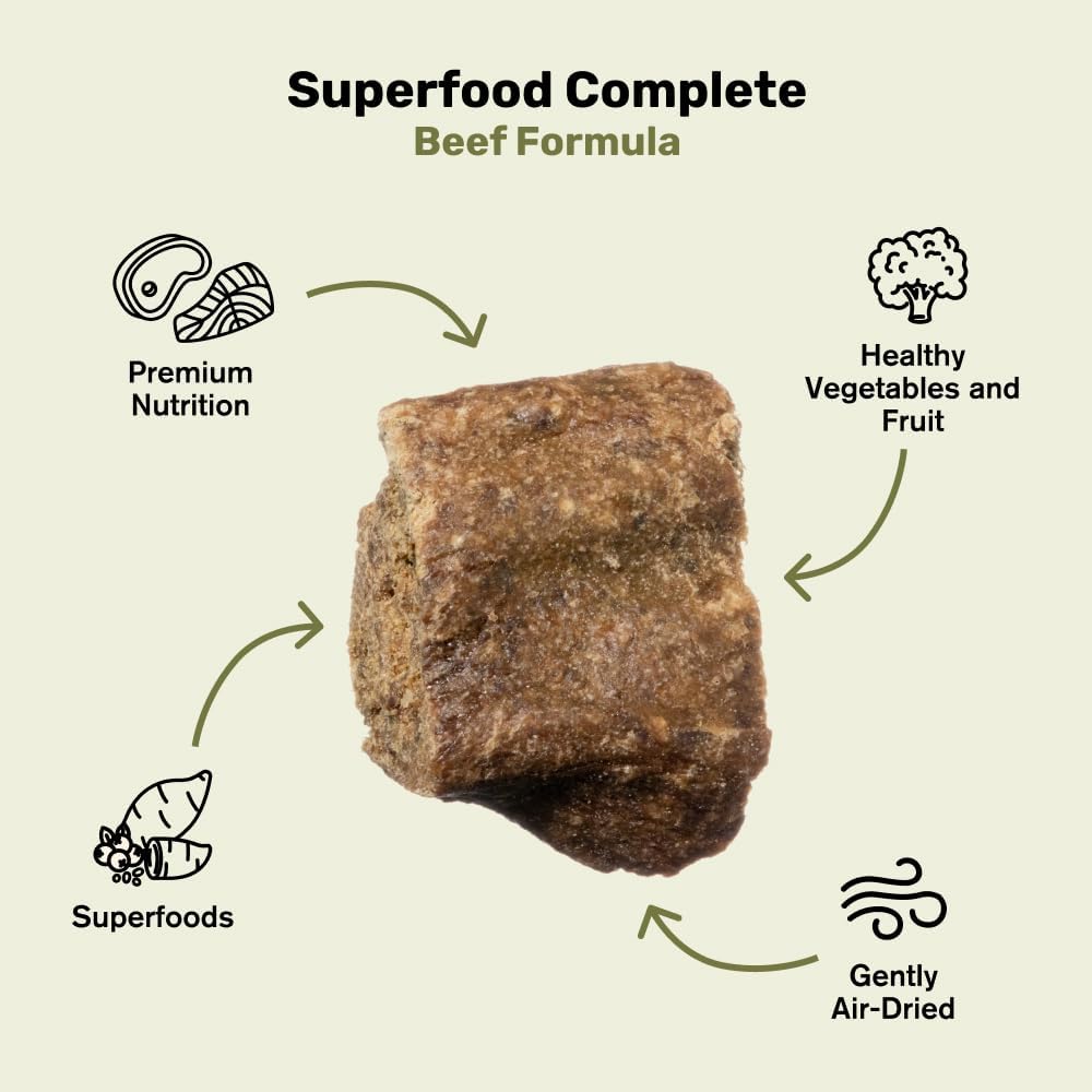 BADLANDS RANCH - Superfood Complete, Adult Dog Food, Air-Dried, High Protein, Zero Fillers, Superfood Nutrition by Katherine Heigl (24 oz., Beef Formula)