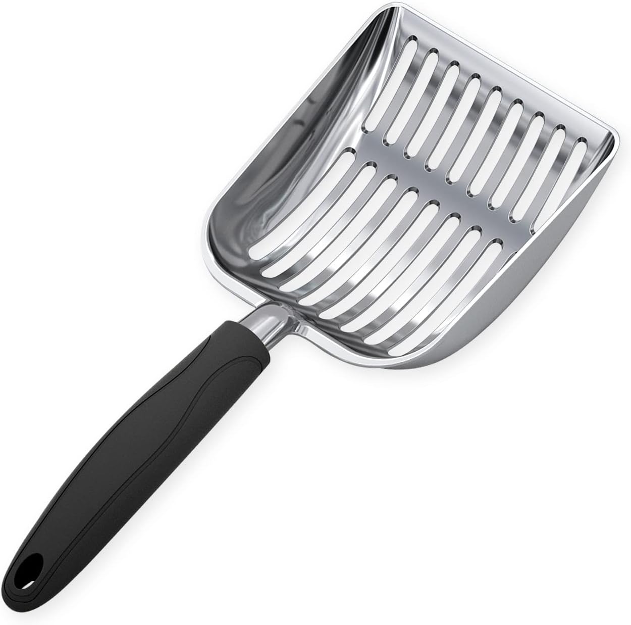WePet Cat Litter Scoop, Aluminum Alloy Sifter, Kitty Metal Scooper, Deep Shovel, Long Handle, Poop Sifting, Kitten Pooper Lifter, Durable, Heavy Duty, for Litter Box