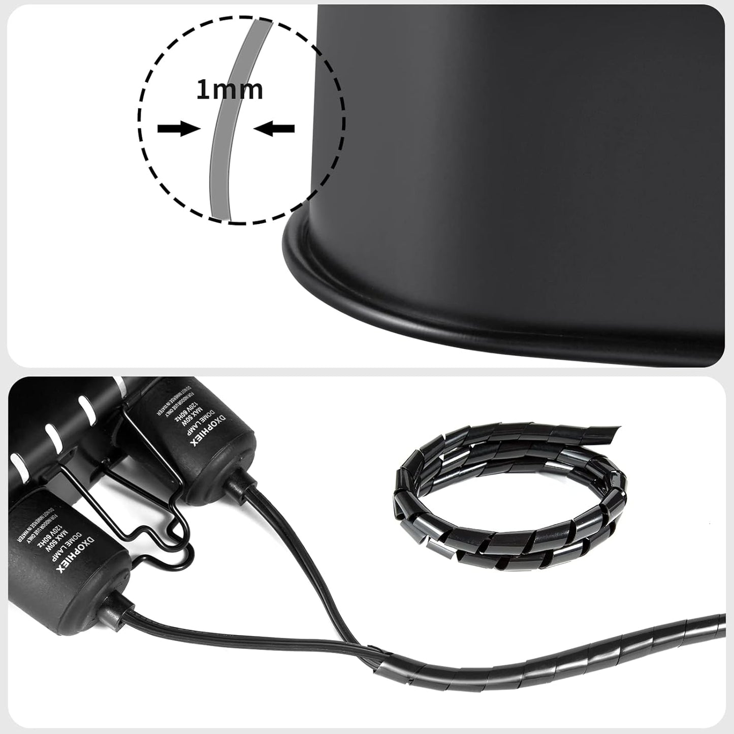 Nano Reptile Heat Lamp Max 40W Dual Reptile Light Fixture with Two Independent Switches, UVB Light Fixture Dual Dome Lamp for Bearded Dragon, Turtles, Snake and Lizard Terrarium